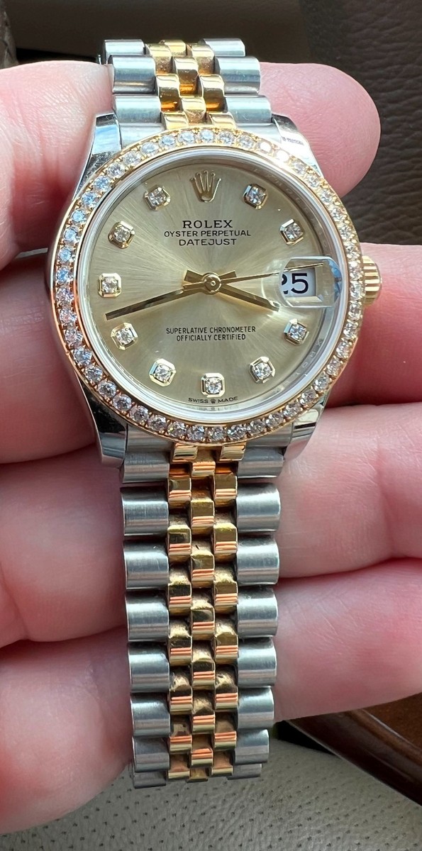 ROLEX 31MM Midsize Datejust 278383 Champagne Diamond Jubilee 31MM