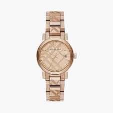 Brand New Burberry BU9146 The City Rose Gold Tone 34mm Women's Watch