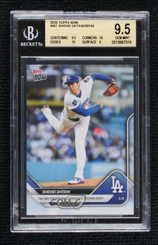 2025 Topps Now /20750 Shohei Ohtani #307 BGS 9.5 GEM MINT 0y8e