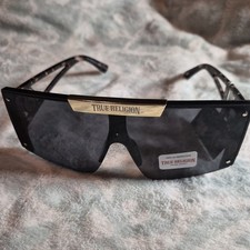NWT True Religion Sunglasses TR56852XK Black Mirror Lens 100 UV