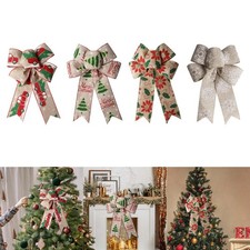 Christmas Wreath Bow Ornament Bowknot Charm Decorative Large Christmas Bow for