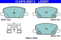 Bremsbelagsatz Scheibenbremse ATE Ceramic 13.0470-5527.2 FüR Opel Mokka J13 _76