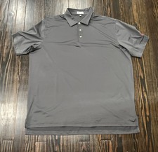 Peter Millar Summer Comfort Polo Shirt Men s 2XL Gray Polyester