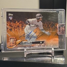 2018 Topps Clearly Authentic RC Auto ORANGE #CAA-MG Miguel Gomez Giants /5