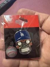 Los Angeles Dodgers Sugar Skull Pin MLB AMINCO