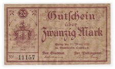 Limbach, Sa. Stadt 20 marek 31 marca 1920 ledwo sprzedawany