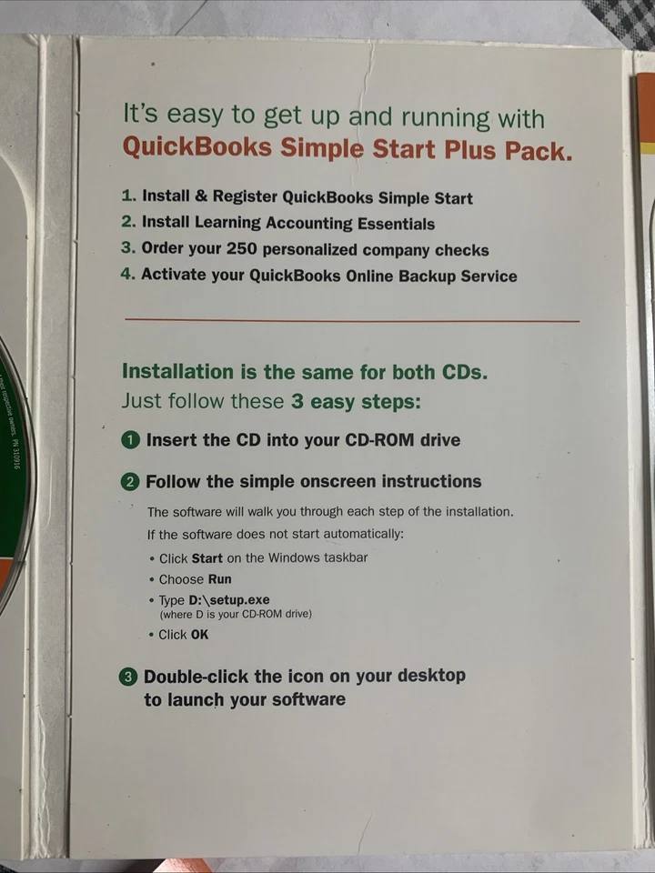 2008 INTUIT QUICKBOOKS Simple Start Plus Pack Software + License key - Image 3 of 4