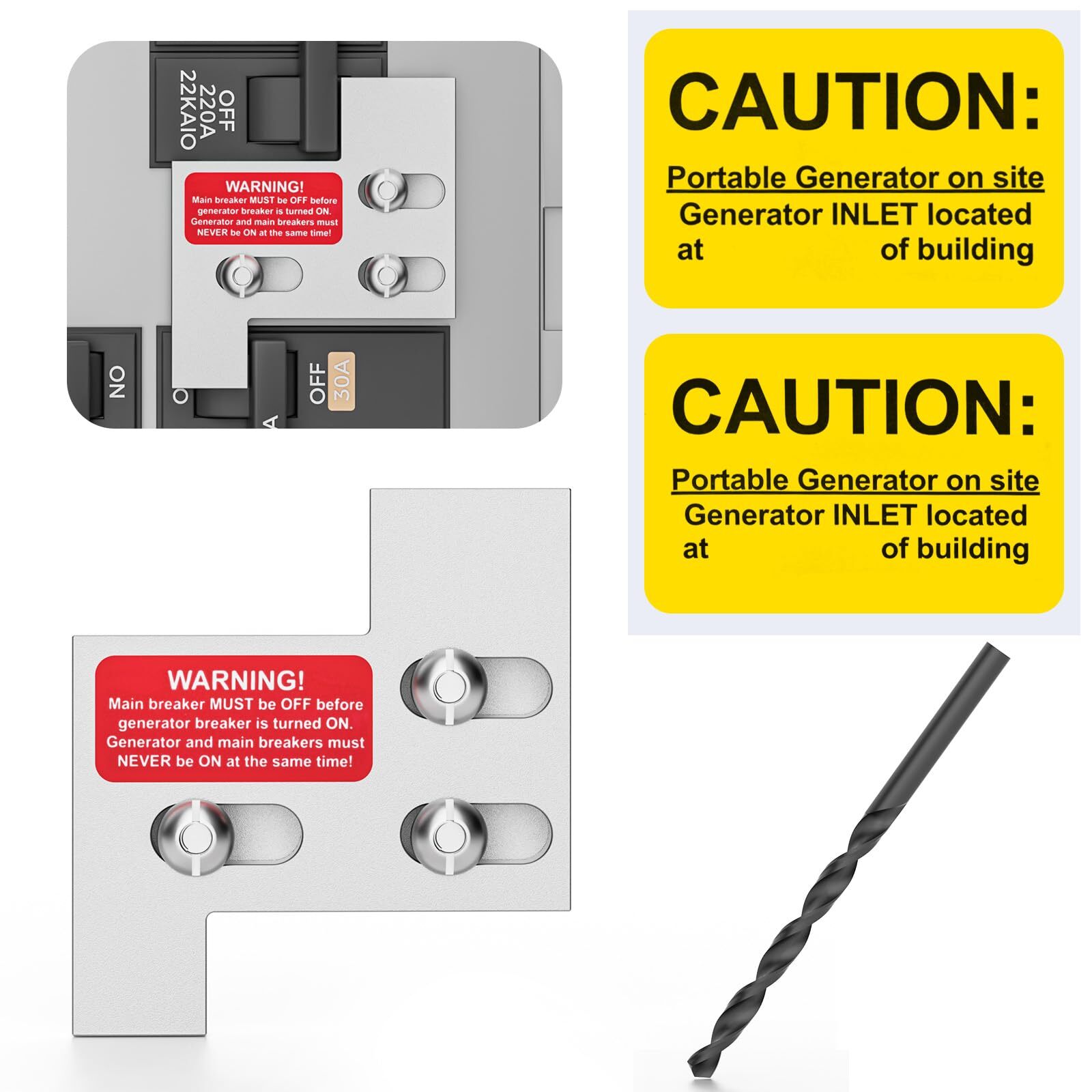 Senshare Generator Interlock Kit for General Electric GE 150 and 200 Amp Pane...