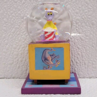 Disney World Figment Popcorn TV Mini 3'' Snowglobe 