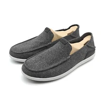 Olukai Manoa Hulu Slip On Gray Casual Travel Shoes Men’s Size 10 M 10416-6C40
