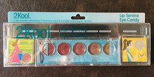 2Kool Lip Service Eye Candy 2 Powder Eye Shadows  5 Slick Lip Gloss Kit SEALED