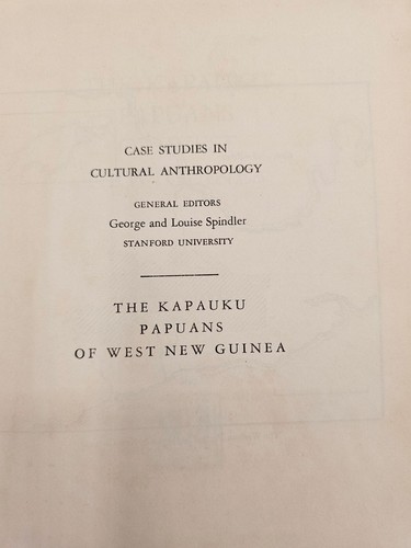 Case Studies in Cultural Anthropology Lot of 2: Kapauku Papauns & Swazi - 1966 - Picture 3 of 23