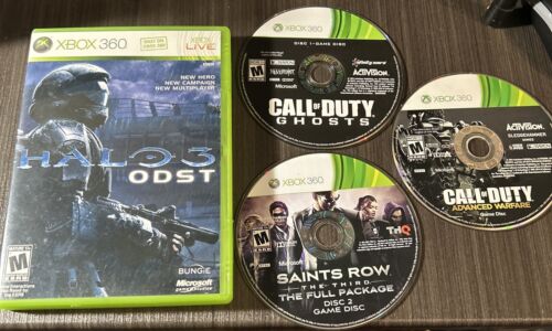 4 Random Xbox 360 Games; COD Ghosts, Saints Row, halo 3, Adv Warfare. READ
