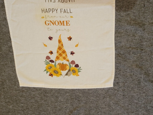 Happy Fall from Our GNOME to Yours 100% Cotton Terry Cloth Kitchen Dish Towel - Picture 4 of 11