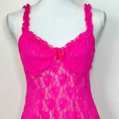 chinese dress ladies Vintage Madison Beer pink Babydoll slip dress size: S/M  Angelic Splash