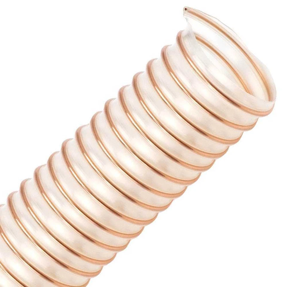 VALEKNA Absaugschlauch 0,7mm Spiralschlauch Absauganlage Späne Holz Schlauch METERWARE