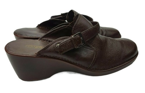 Easy Spirit Clogs Dark BROWN Mules Slip 