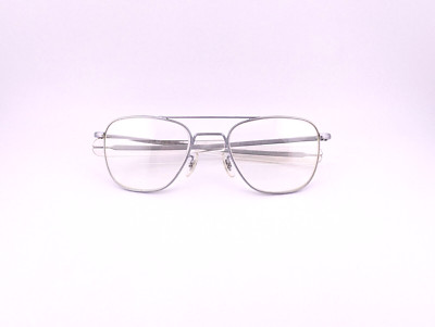 Randolph Engineering 5 1/2 Eyeglasses, Frames Only, Silver, Aviator, Metal, USA