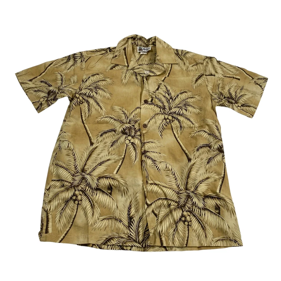 Camisa Aloha Republic Hawaiana Aloha Pequeña Árboles de Coco Floral Foto 2 de 4