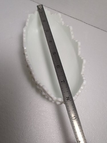 Fenton White Milk Glass Footed Hobnail Pickle Candy Relish Dish - Picture 6 of 6