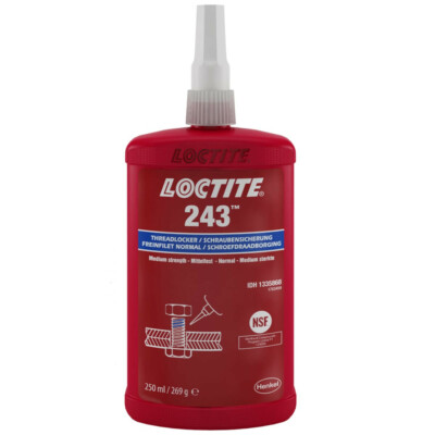 Loctite 243 Schraubensicherung  250 ml. MHD.03.26  Gefahrenstoff/Industriekleber