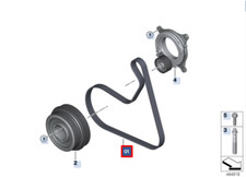 BMW 6 Gran Turismo G32 Lichtmaschine Keilrippenriemen 11288580361 8580361 NEU