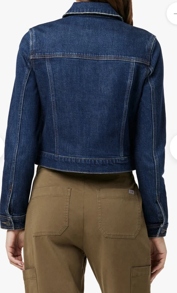 Women's Cropped Denim Jacket JOE'S JEANS Dalia Size M w/Stretch $228 - Image 2 of 4