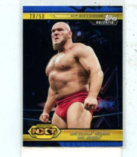 2019 Topps WWE NXT Blue Parallel #D /50 Lars Sullivan Destroys Raul Mendoza