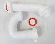 Oatey Sink Drain P-Trap with Reversible J-Bend Plastic White 1-1/2" 1000 050 138