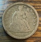 1856 Small Date Seated Liberty Dime Nice Original VG+ CHN