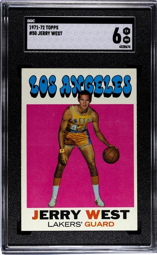 1971-72 Topps #50 Jerry West Graded SGC 6 EX-NM Vintage Original HOF Lakers