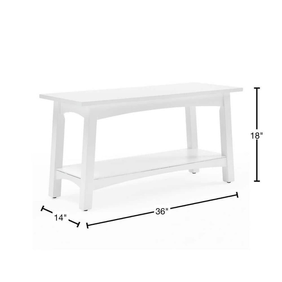 Alaterre Furniture Entryway Benches 36"W Wood Elegant White Finish w