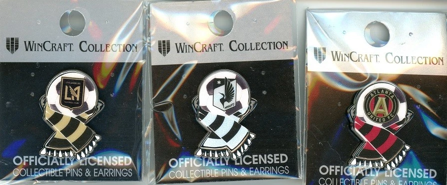 Soccer Scarf Pins Choice:  Various Teams MLS Pin Choice Charlotte NE Austin more - Image 3 of 3