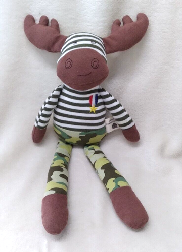 Organic Farm Buddies Sergeant Moose Plush Baby Rattle Lovie H1201 | eBay