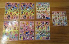 Vintage 1990s Lisa Frank Easter Stickers-7 Sheets-INTACT-Bunnies-Dogs-Eggs-Bears