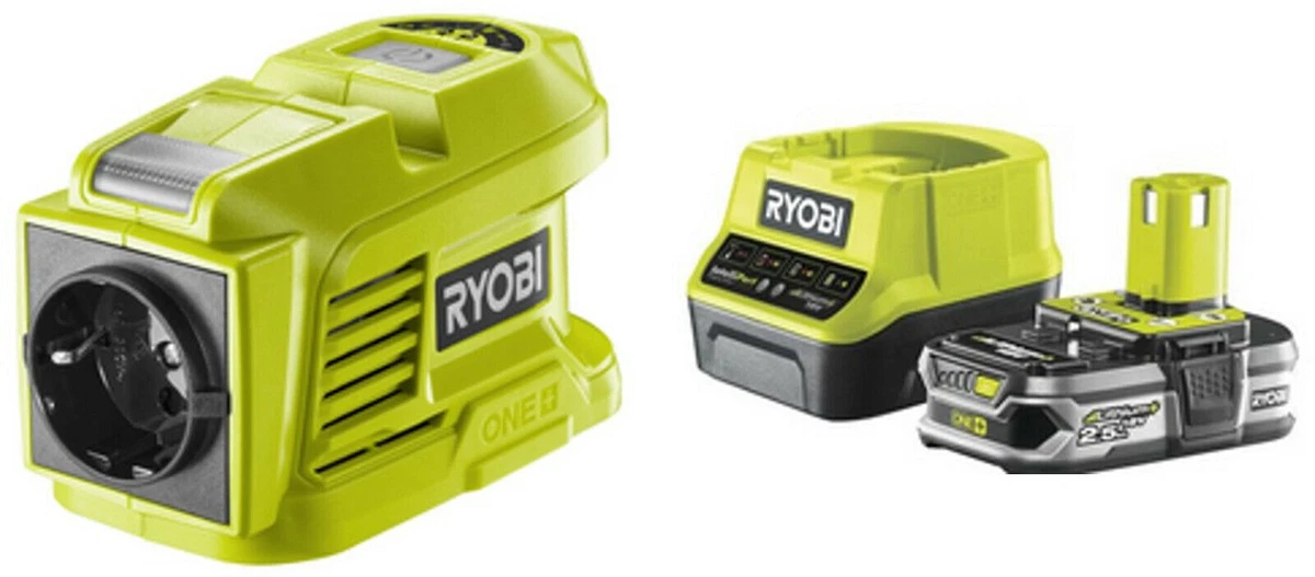 Inverter Battery Powered Ryobi 18V One+ RY18BI150A-0 + KIT BATTERIA 2.5 Ah