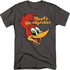 WOODY WOODPECKER RETRO LOGO Licensed Adult Men's Graphic Tee Shirt SM-5XL