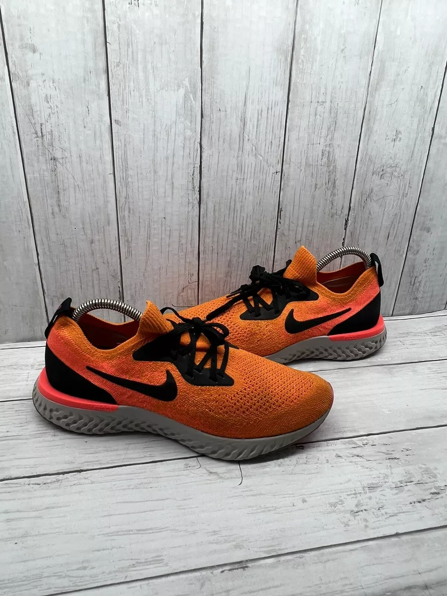 Nike Epic React Flyknit Running Shoes Copper Orange Black Women s