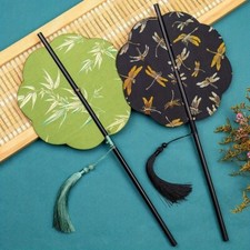1PC Vintage Chinese Bamboo Waist Fan Long Handle Shooting Performance Props Gift