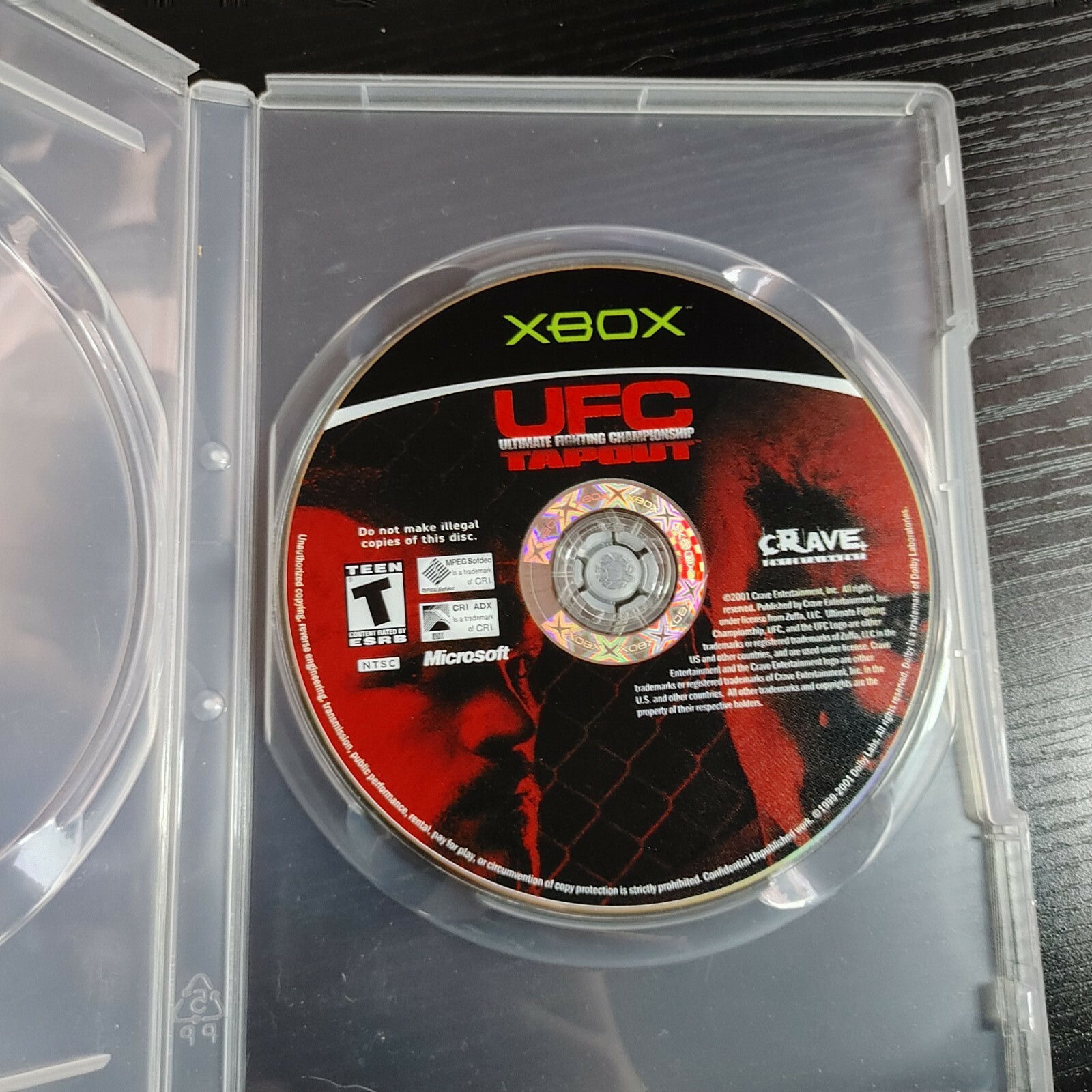 UFC: Tapout (Microsoft Xbox, 2002) Loose
