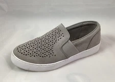 Vionic KANI Loafers Women's Size 7 Slip On Laser Cut Sneakers Comfort Shoes Gray