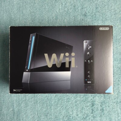 Nintendo Wii BLACK console Game, control set, box used | eBay