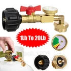 1Lb To 20Lb Tank Propane Refill Adapter With Gauge And ON-Off Control Valve US