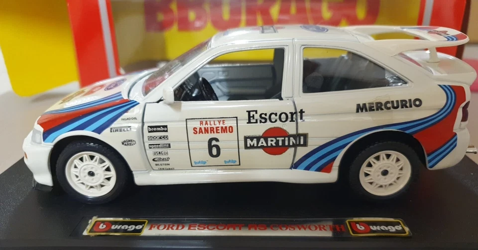 BURAGO 1/24 FORD ESCORT RS COSWOTRH RALLY('94).BOX RARA COME NUOVA NO POLISTIL - Immagine 2 di 4
