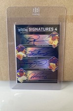 2022 Leaf Vibrance Signatures 4 Ken Griffey Jr McGwire Sosa Rodriguez Quad Auto