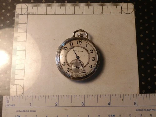 Hamilton Antique American Running Gentlemans Pocket Watch Rare Fixed Bow Grd 912
