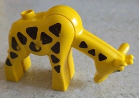 LEGO DUPLO GIRAFFE YELLOW BROWN ARTICULATED EDUCATIONAL SET 9214 PARK 9160 VINTAGE