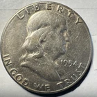 1954-S Benjamin Franklin Silver Half Dollar Coin