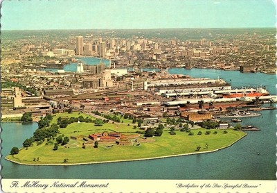 Fort McHenry Nationaldenkmal Luftaufnahme Baltimore Maryland Postkarte