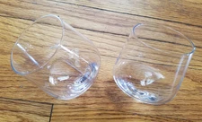 Viski Rolling Crystal Wine Glasses Set of 2 Premium Stemless Wine  Crystal